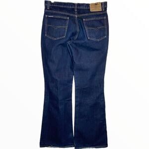 Vintage Jordache Bootcut Flare Jeans 100% Cotton Blue Denim Dark Wash 13/14